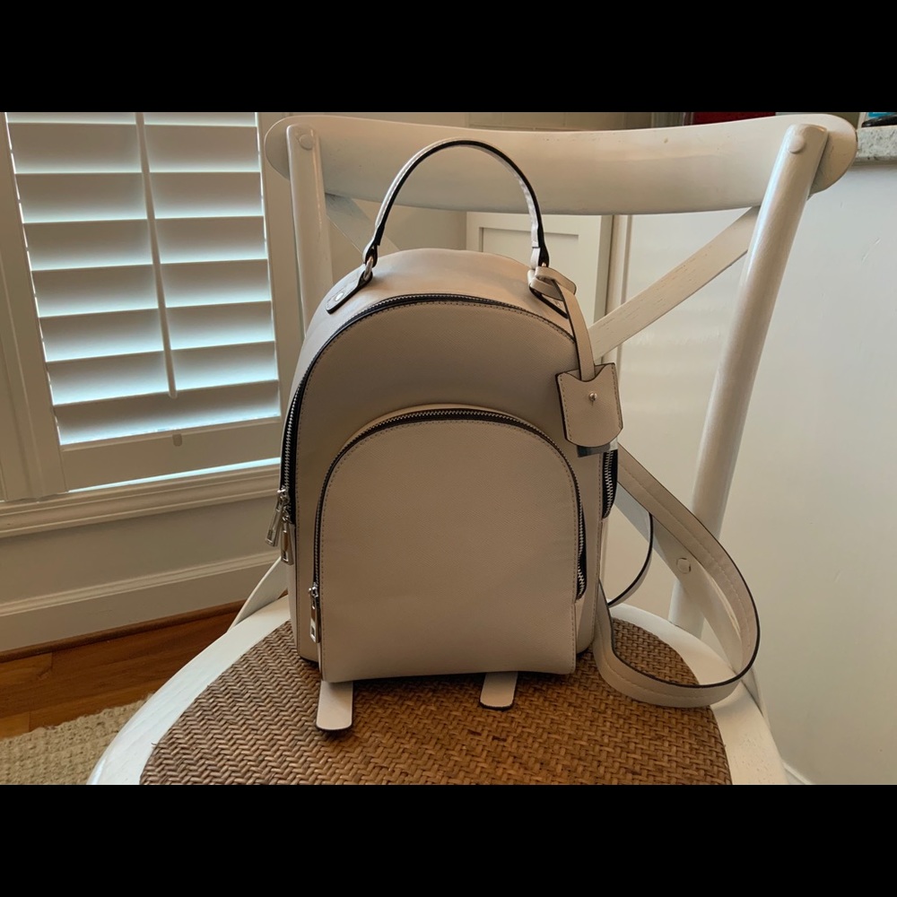 Zara Basic White Backpack Purse